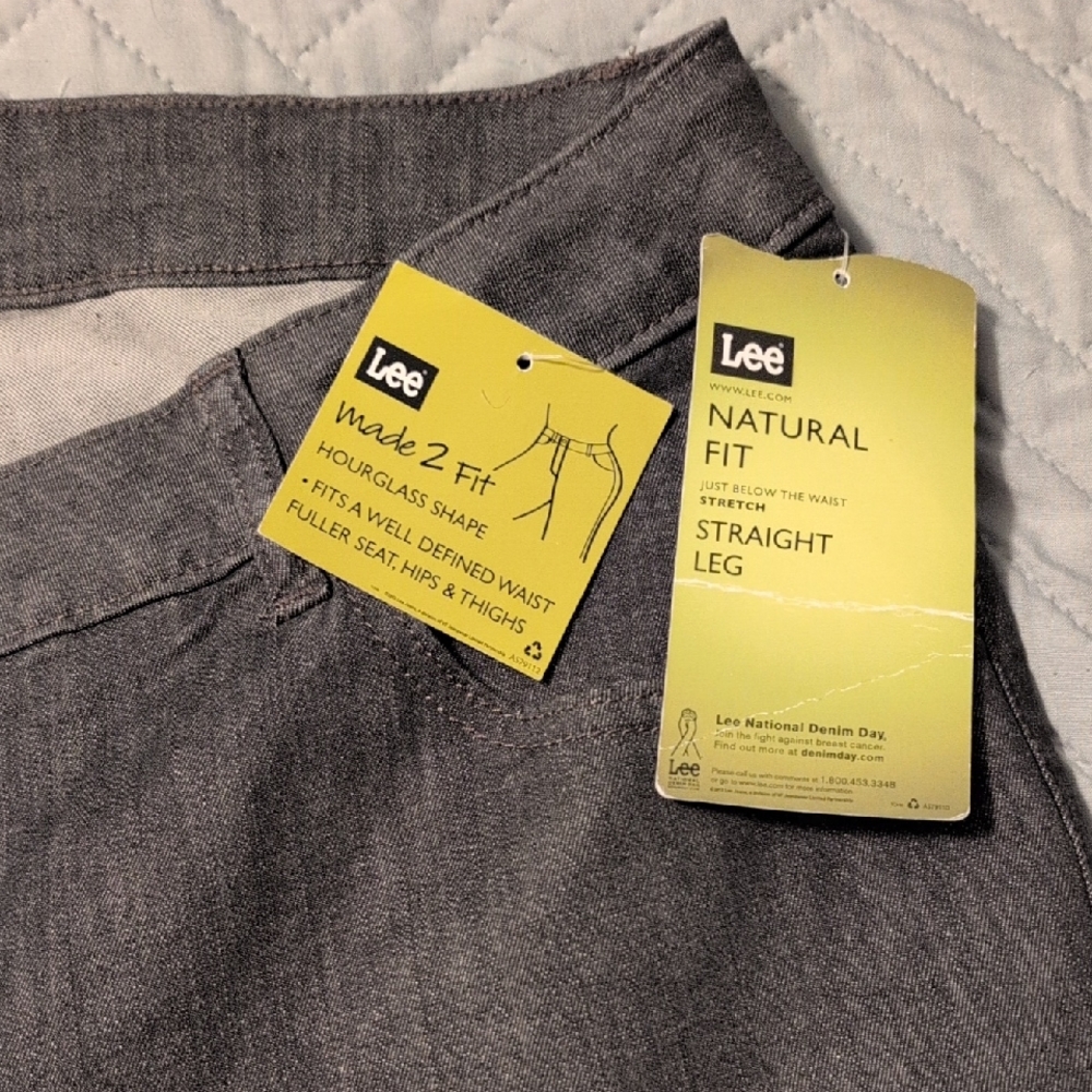 Lee Women's Gray Straight Leg Jeans